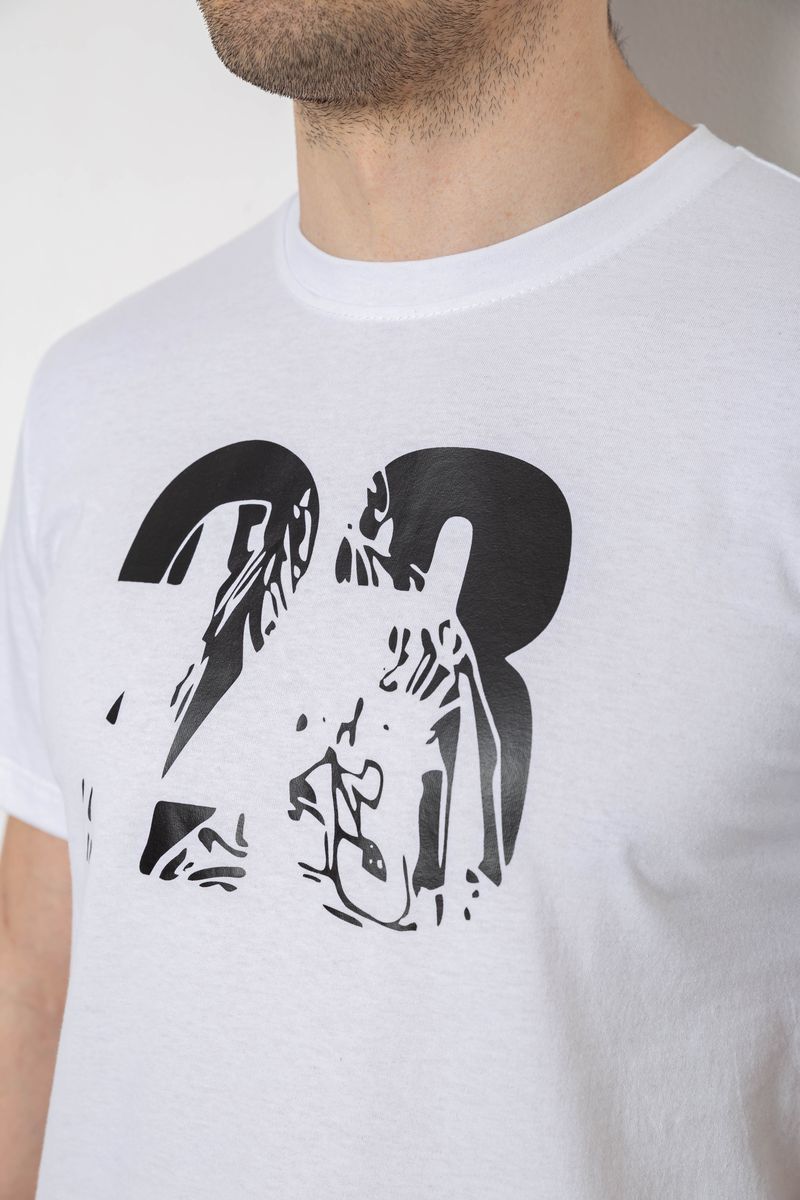 Футболка мужская с принтом, цвет белый, 241R1906 — изображение 5