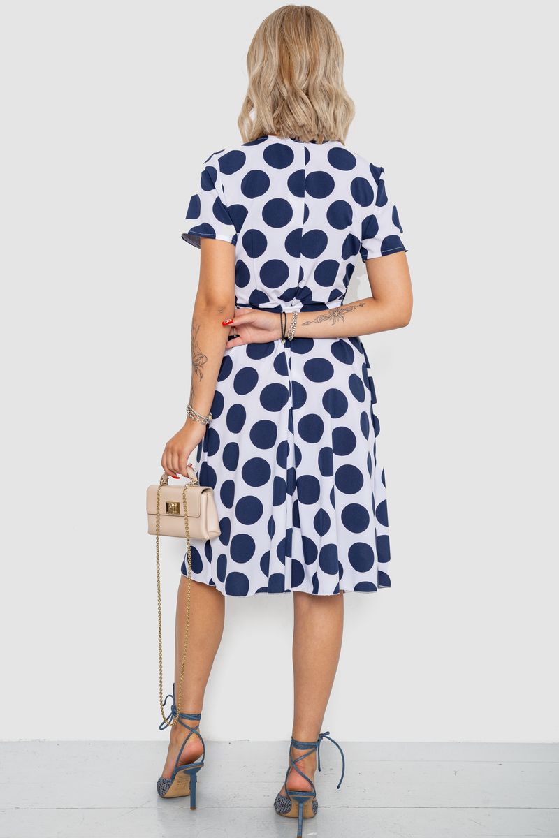 Сарафан в горох, цвет бело-синий, 241R165 — изображение 4