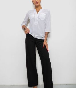 Блуза однотонная, цвет белый, 230RR-96-1