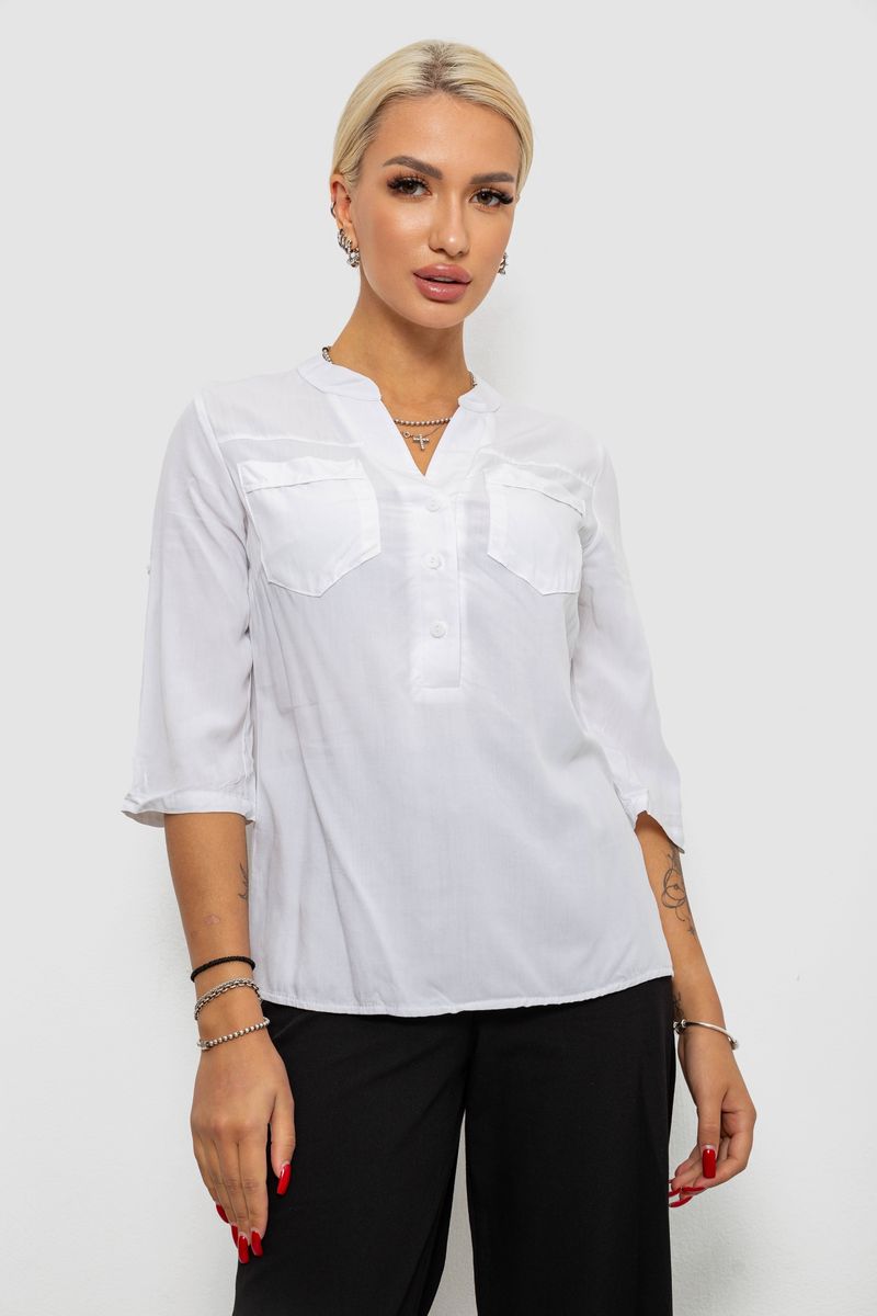 Блуза однотонная