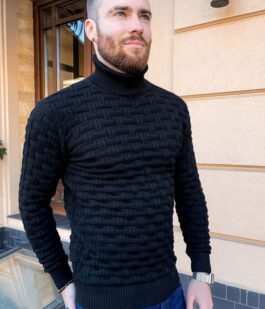 Свитер мужской, цвет черный, 161R602