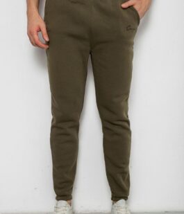 Спорт штаны мужские на флисе, цвет зеленый, 238R56910