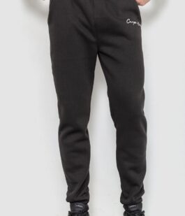 Спорт штаны мужские на флисе, цвет черный, 238R56910