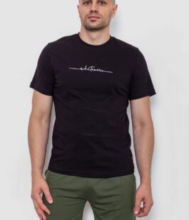 Футболка мужская с принтом, цвет черный, 241R1622