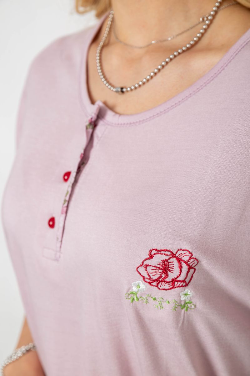 Пижама женская с принтом, цвет сиреневый, 243R6762 — изображение 5