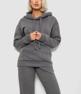 Спортивный костюм женский на флисе, цвет серый, 247R2039