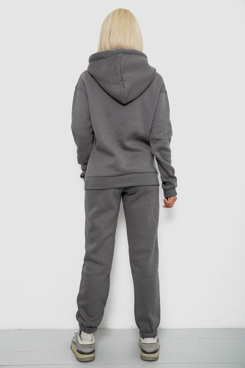 Спортивный костюм женский на флисе, цвет серый, 247R2039 — изображение 4