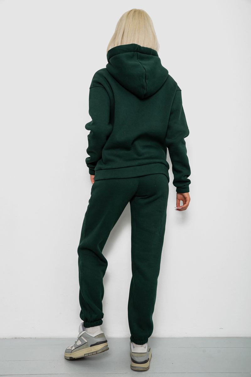 Спортивный костюм женский на флисе, цвет темно-зеленый, 247R2039 — изображение 4