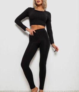 Лосины утепленные, цвет черный, 139RB869