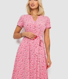 Платье софт с принтом, цвет пудровый, 230R0032