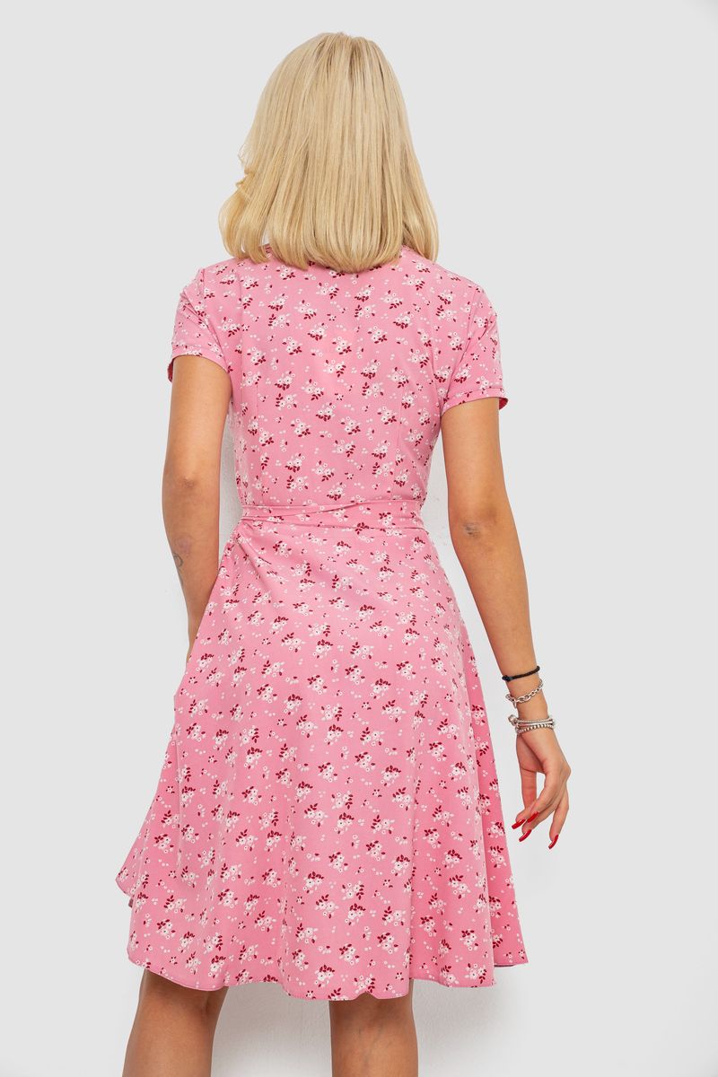 Платье софт с принтом, цвет пудровый, 230R0032 — изображение 4