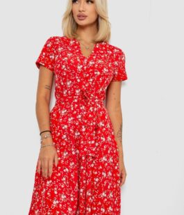 Платье софт с принтом, цвет красный, 230R0032