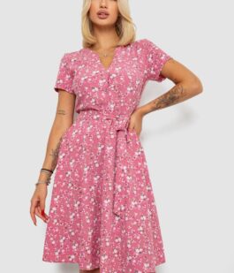 Платье софт с принтом, цвет темно-пудровый, 230R0032