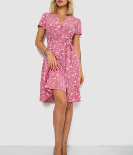 Платье софт с принтом, цвет темно-пудровый, 230R0032