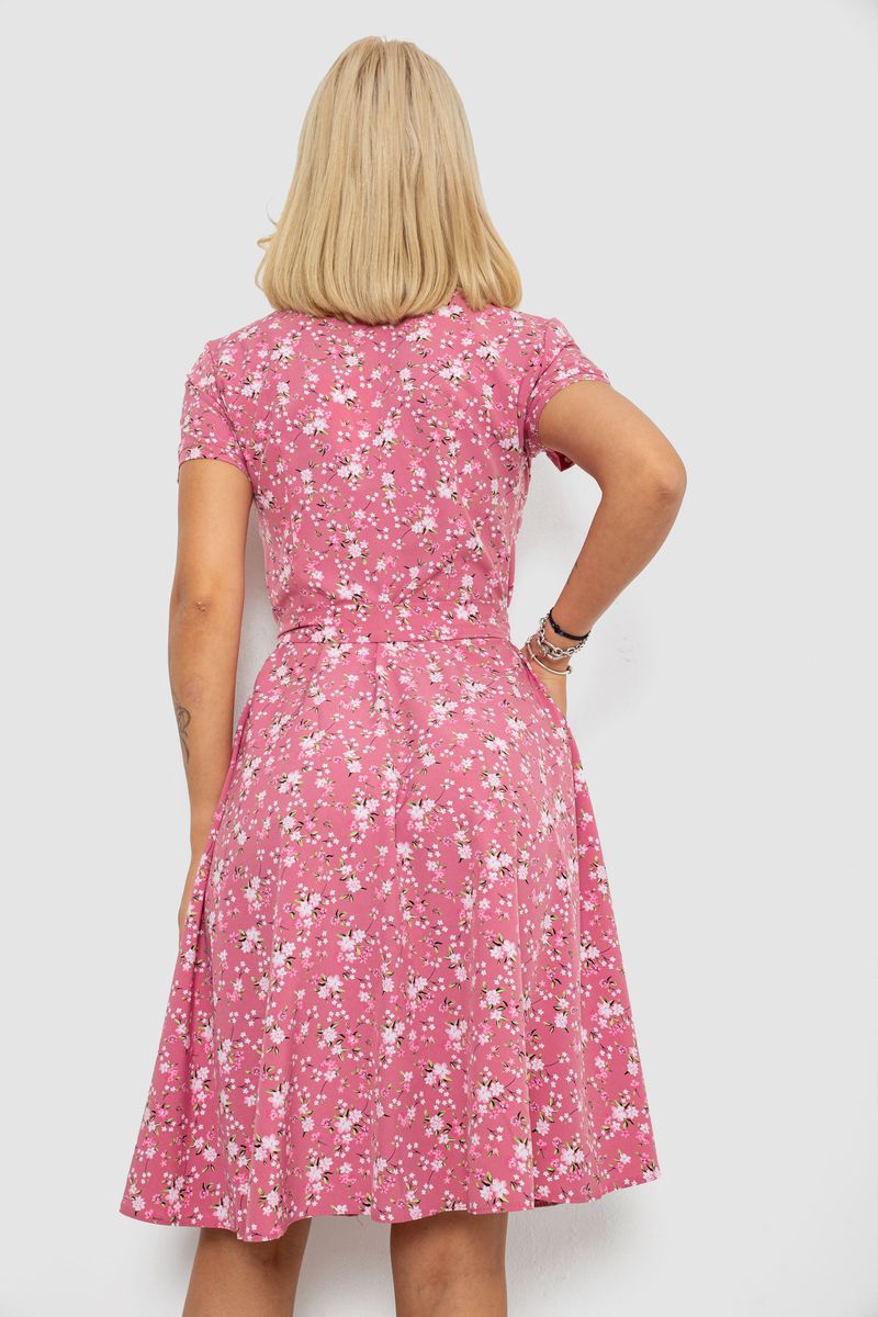 Платье софт с принтом, цвет темно-пудровый, 230R0032 — изображение 4