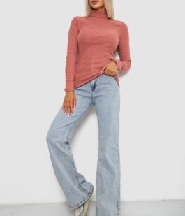 Гольф женский однотонный в рубчик, цвет коралловый, 238R803