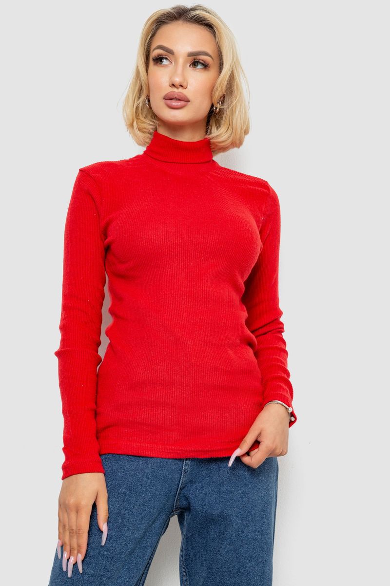 Гольф женский однотонный в рубчик