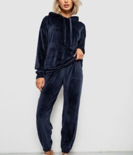 Спортивный костюм женский велюровый, цвет синий, 241R1530-5
