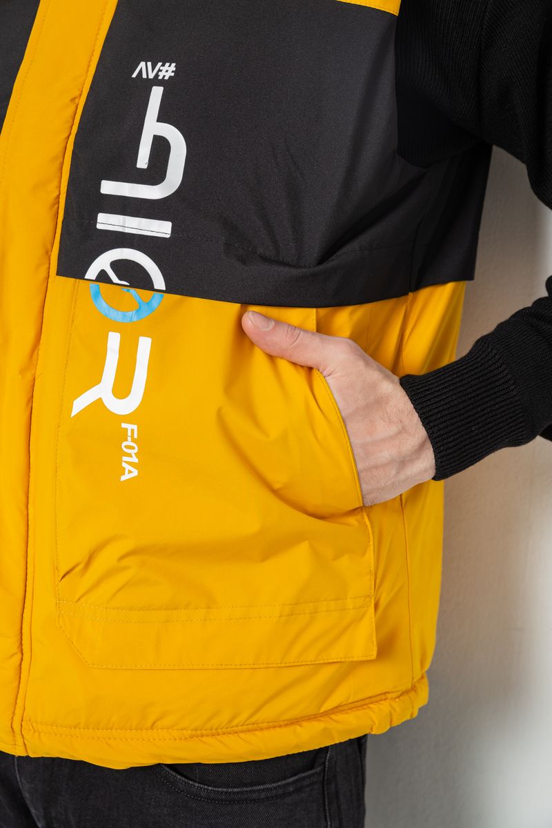 Жилетка мужская демисезонная, цвет желтый, 244R99006 — изображение 6