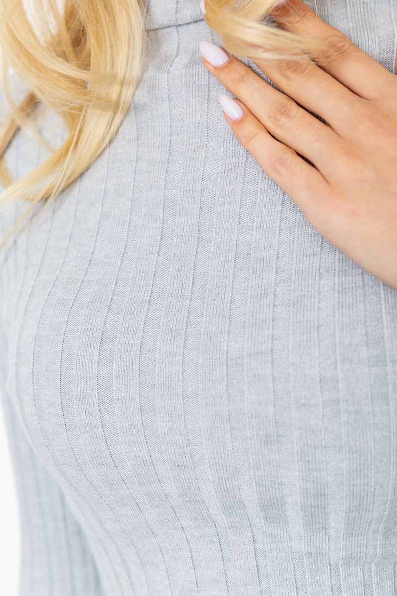 Гольф женский однотонный, цвет светло-серый, 204R040 — изображение 5