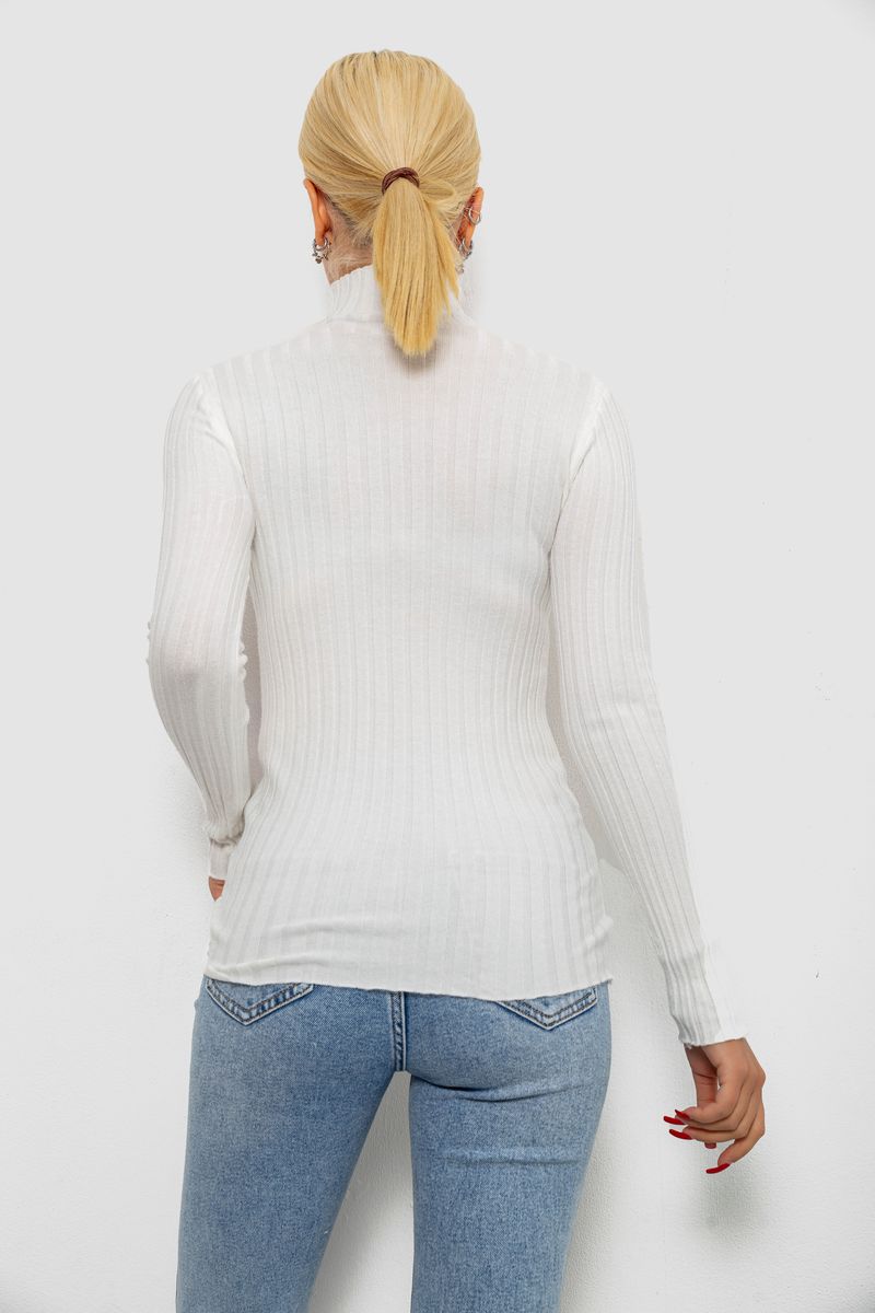 Гольф женский однотонный, цвет белый, 204R040 — изображение 4