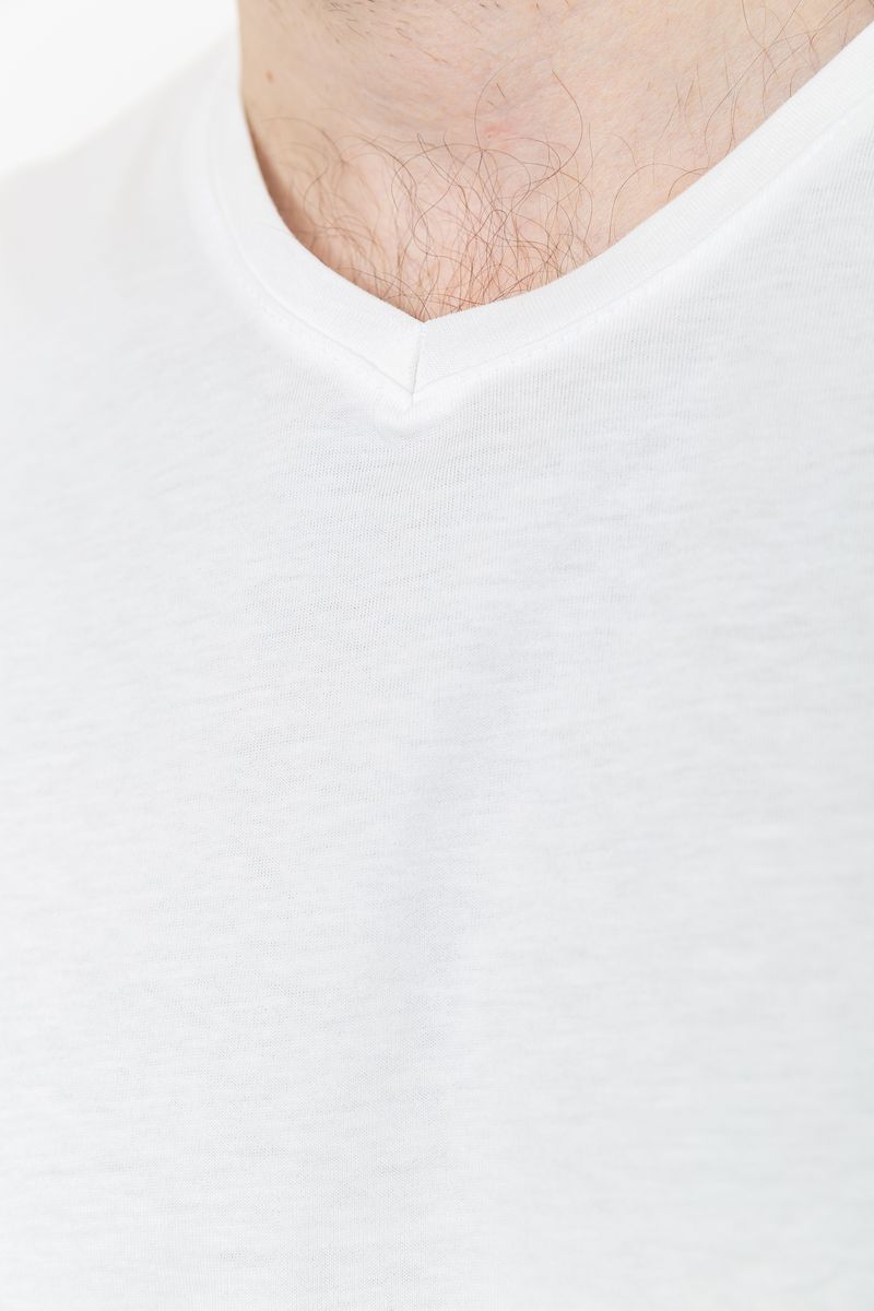 Футболка мужская базовая, цвет молочный, 208R2165 — изображение 5