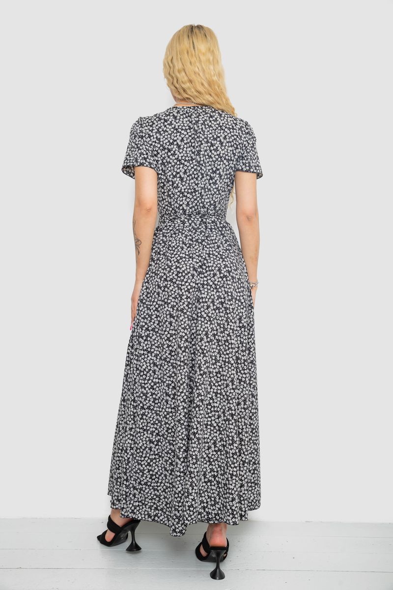 Сарафан на запах софт, цвет черно-белый, 241R184 — изображение 4