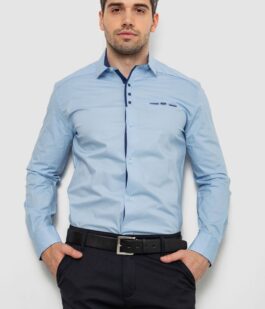 Рубашка мужская, цвет голубой, 214R7086