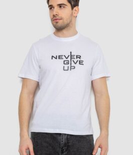 Футболка мужская с принтом, цвет белый, 241R1905