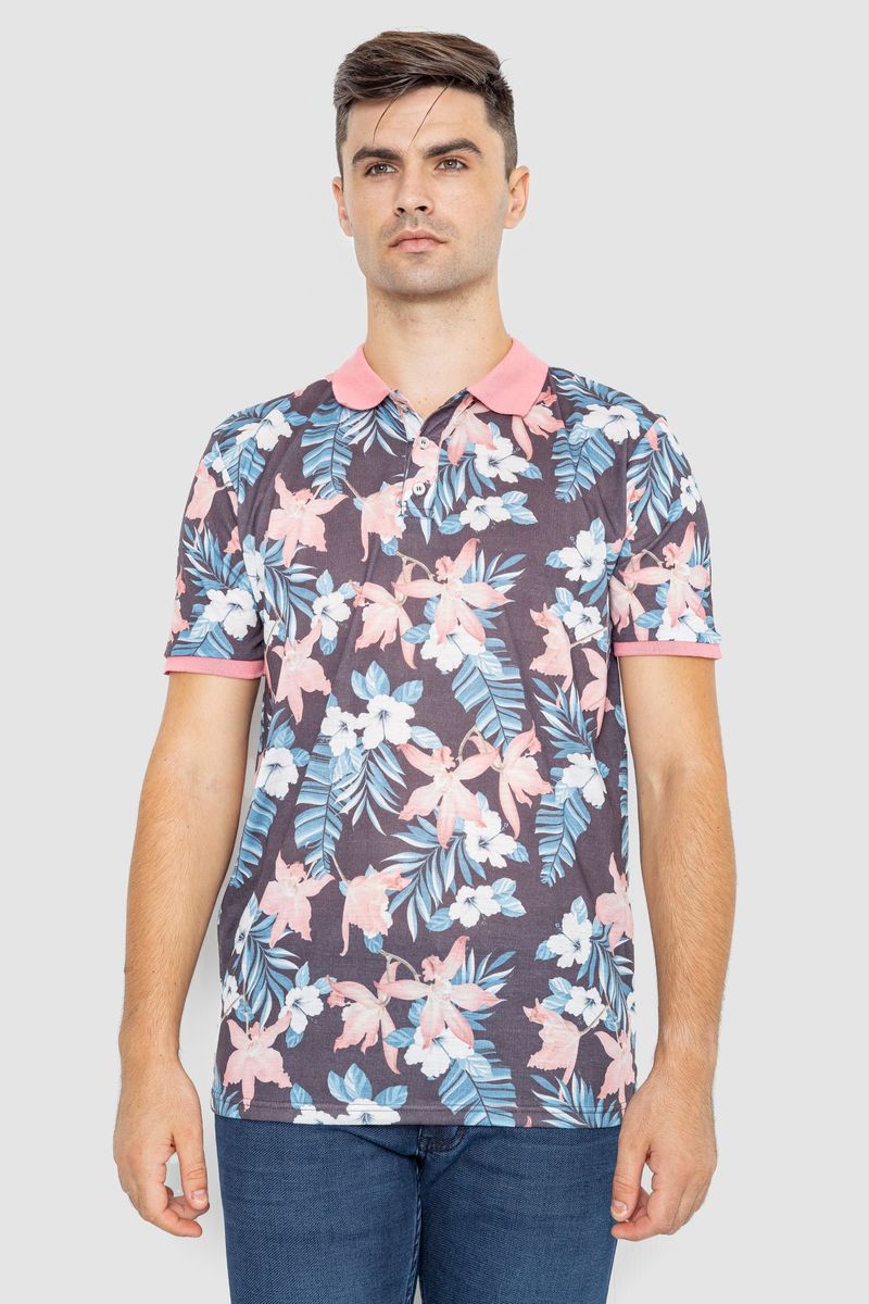 Поло мужское с принтом