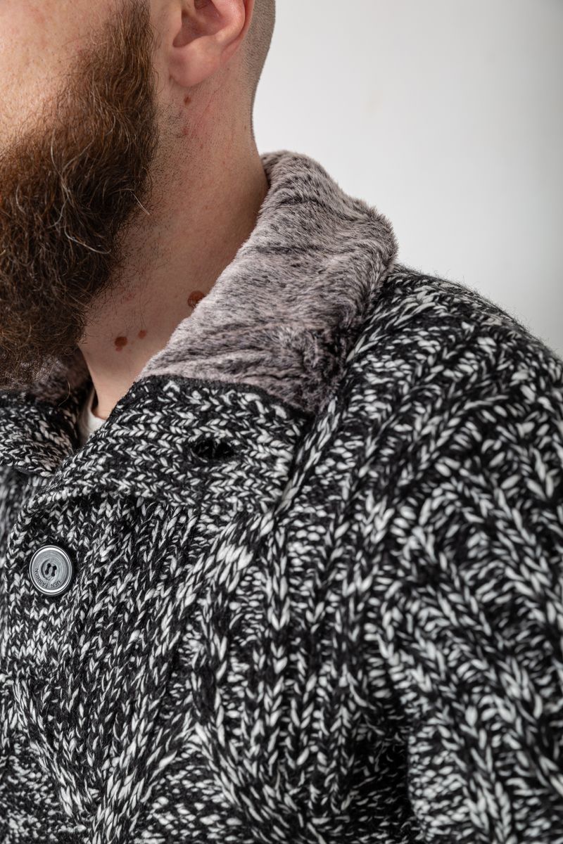 Свитер мужской, цвет черно-белый, 214R10323 — изображение 6