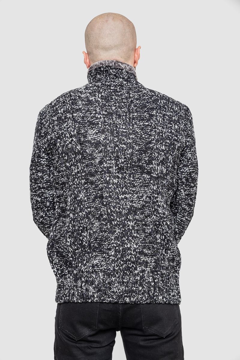 Свитер мужской, цвет черный, 214R10323 — изображение 4