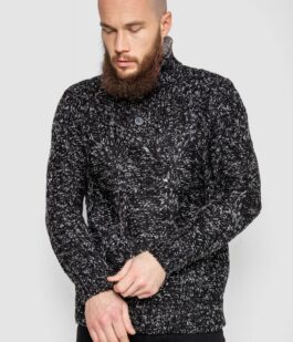 Свитер мужской, цвет черно-серый, 214R10323