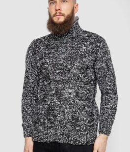 Свитер мужской, цвет черно-белый, 214R10323