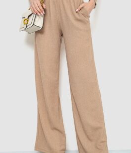 Брюки женские палаццо, цвет бежевый, 102R011-1