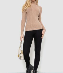 Гольф женский однотонный, цвет бежевый, 244R001