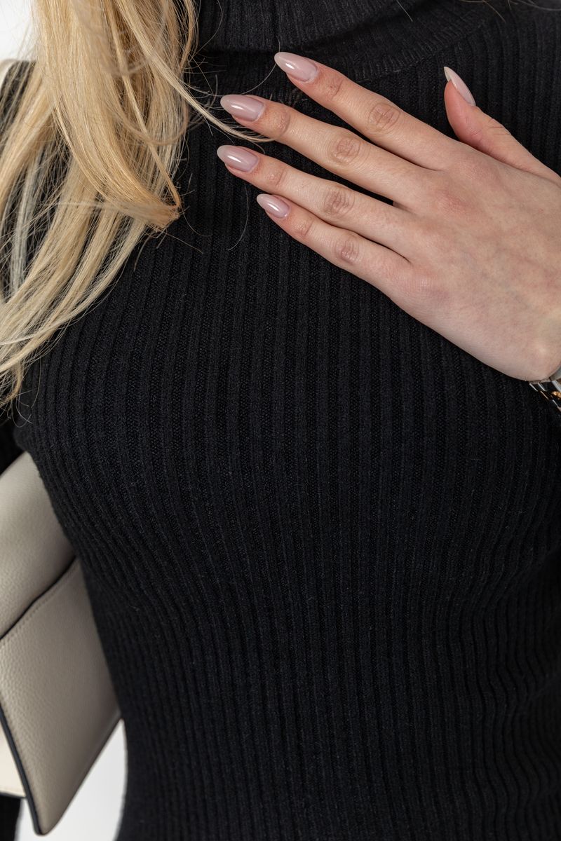 Гольф женский однотонный, цвет черный, 244R001 — изображение 5