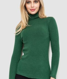 Гольф женский однотонный, цвет зеленый, 244R001