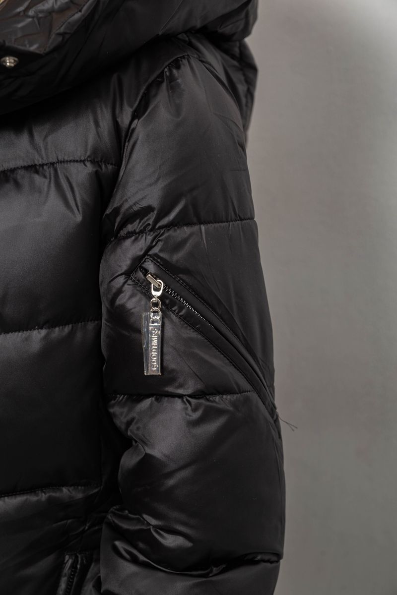 Куртка женская зимняя, цвет черный, 244R5612 — изображение 5