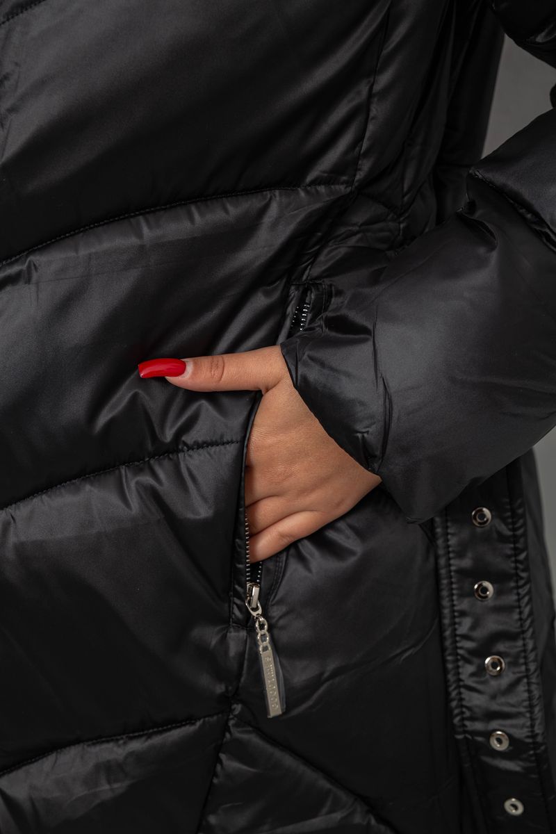 Куртка женская зимняя, цвет черный, 244R5612 — изображение 6