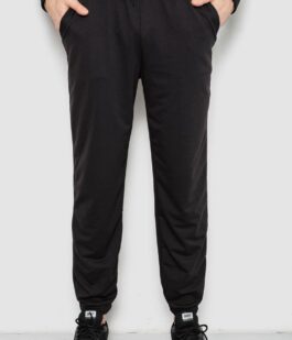 Спортивные штаны мужские двухнитка, цвет черный, 241R8003