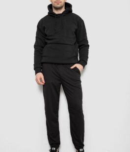 Спортивные штаны мужские двухнитка, цвет черный, 241R8003