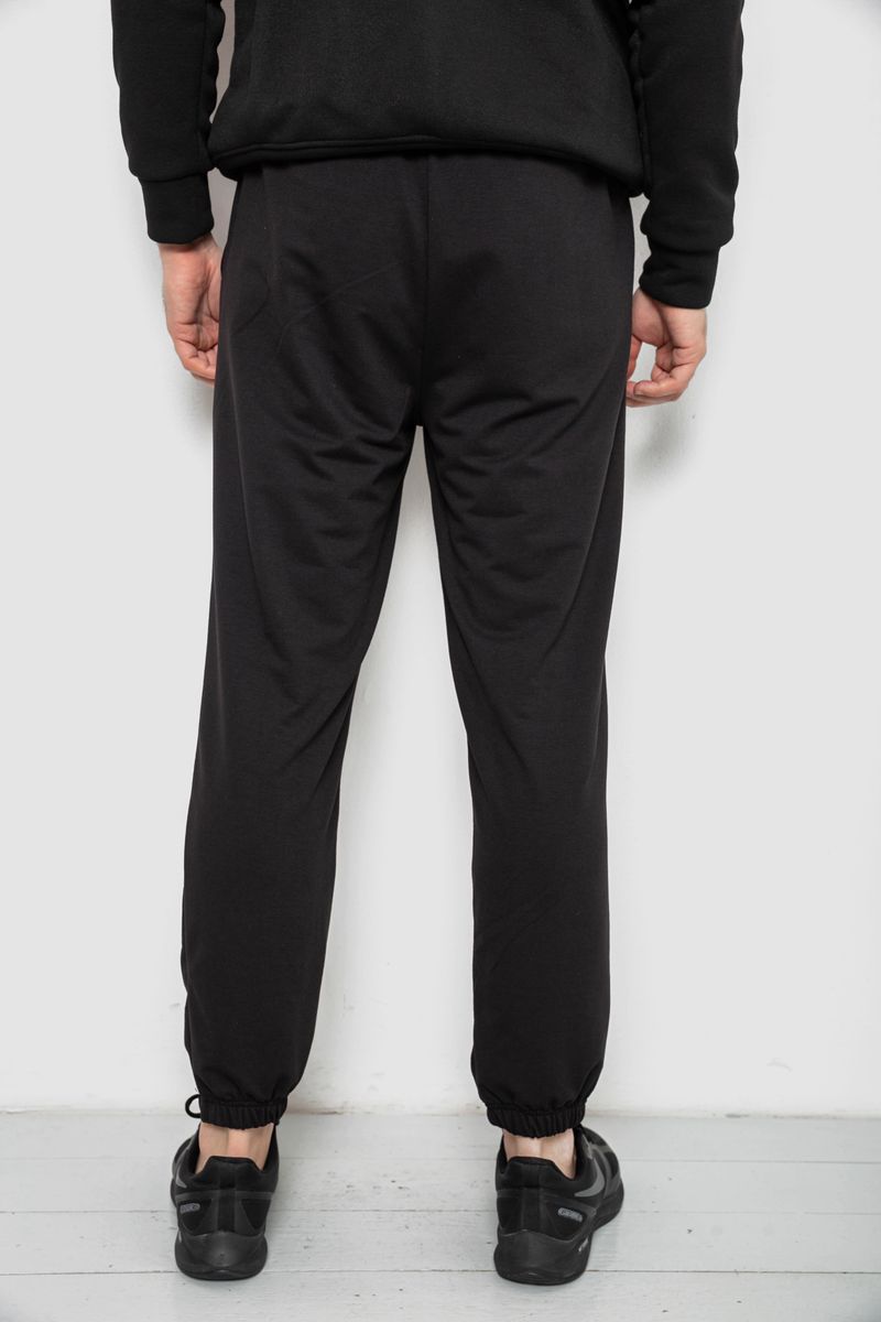 Спортивные штаны мужские двухнитка, цвет черный, 241R8003 — изображение 4