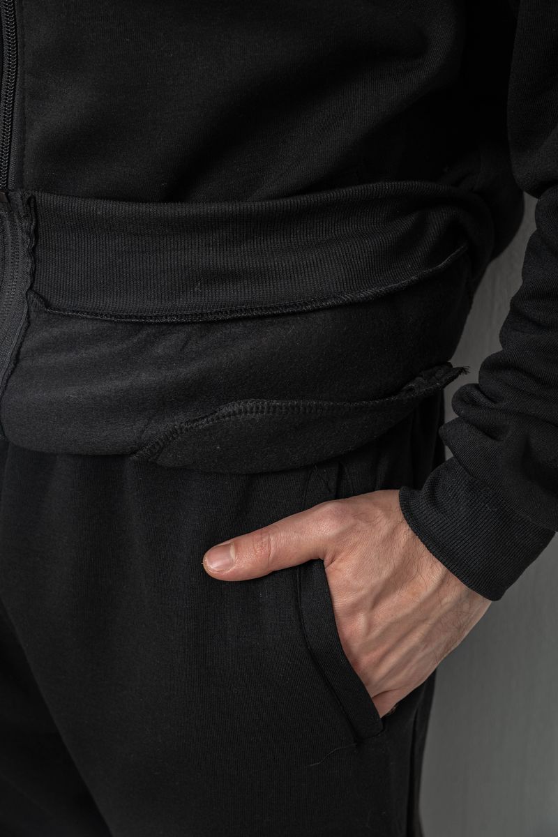 Спортивный костюм мужской утепленный, цвет черный, 244R9104 — изображение 6