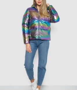 Куртка женская демисезонная плащевка, цвет сиреневый, 243R2022-4