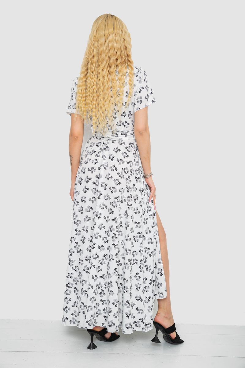 Сарафан с принтом, цвет бело-черный, 241R174 — изображение 4