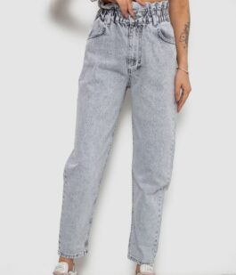 Джинсы женские Mom-fit, цвет серый, 244R1601S20