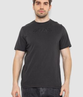 Футболка мужская с принтом, цвет темно-серый, 241R1902