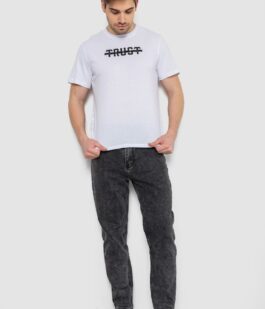 Футболка мужская с принтом, цвет белый, 241R1902