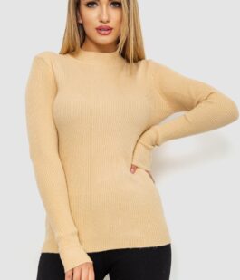 Кофта женская однотонная базовая, цвет бежевый, 244R2032